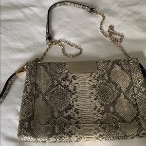 Stuart Weitzman croco evening bag